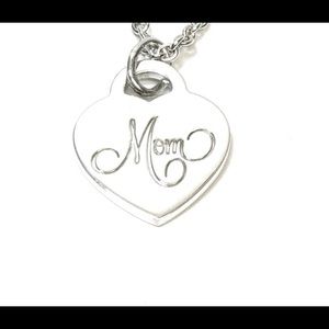 Authentic Tiffany & Co. “Mom” heart tag (no chain)